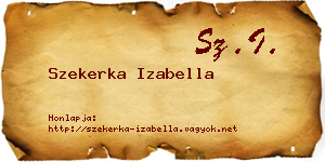 Szekerka Izabella névjegykártya