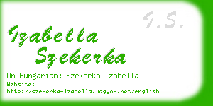 izabella szekerka business card